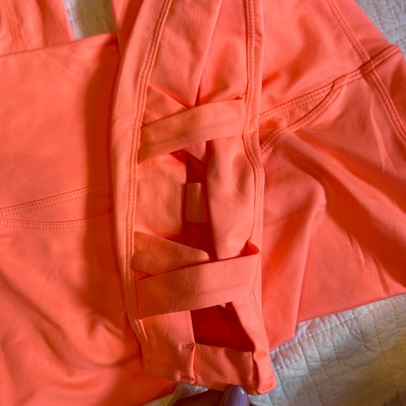 NWOT FREE PEOPLE movement very Prairie leggings in papaya punch size small - Picture 5 of 6